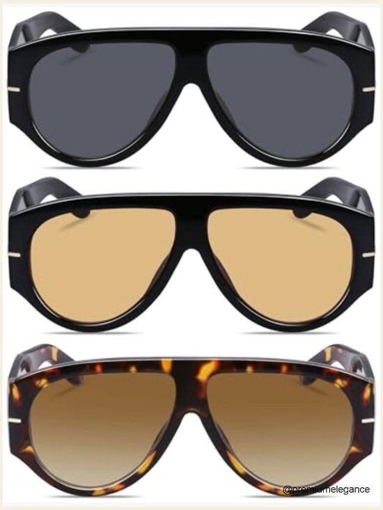 Oversized Retro Aviator Sunglasses 70s Classic Vintage UV400 Unisex main image 5
